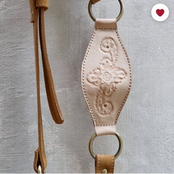 Bohemian boho leather fringe crossover purse bag - Picture 6 of 9